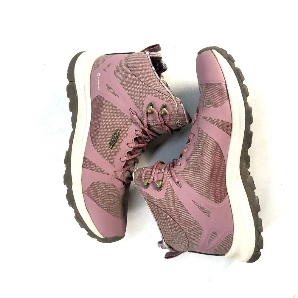KEEN Terradora II Hiking Boots Women 7.5 Waterproof Mid-Top Nostalgia Rose Birch